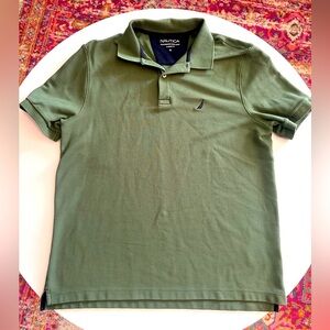 Nautica Green Performance Deck Polo Shirt in Classic Fit